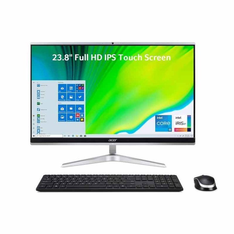 All In One Acer Aspire C24-1651, Intel Core i5-1135G7, RAM 8GB, SSD 512 + 1TB HDD (Upgraded) NVIDIA MX450 2GB, 24 FHD Touchscreen IPS, Silver All In One Acer Aspire C24-1651, Intel Core i5-1135G7, RAM 8GB, SSD 512 + 1TB HDD (Upgraded) NVIDIA MX450 2GB, 24 FHD Touchscreen IPS, Silver