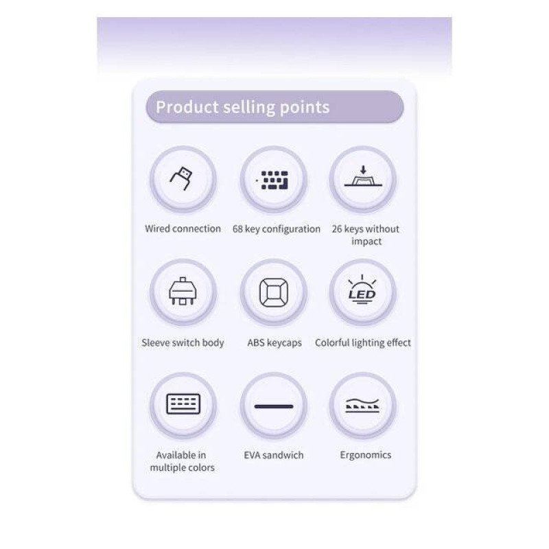 Ajazz AK680 Keyboard (Pink)