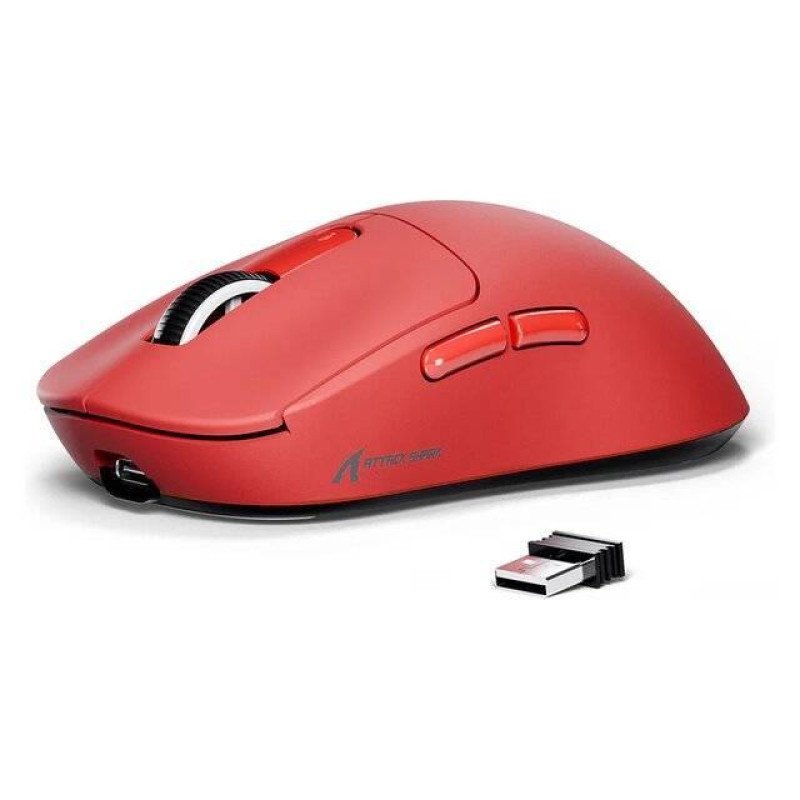 Attack Shark X3 [Wired-2.4G-BT5.4] Wireless Mouse (Red)