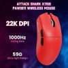 Attack Shark X11SE [Wired-2.4G-BT] Mouse (Red)