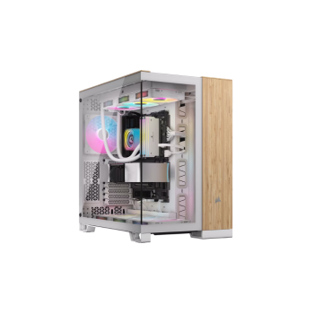 CORSAIR 6500X TEMPERED GLASS MT BAMBOO WOOD CASE RGB