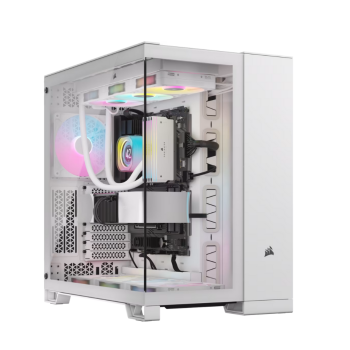 CORSAIR 6500X TEMPERED GLASS MT CASE RGB WHITE ICUE LINK