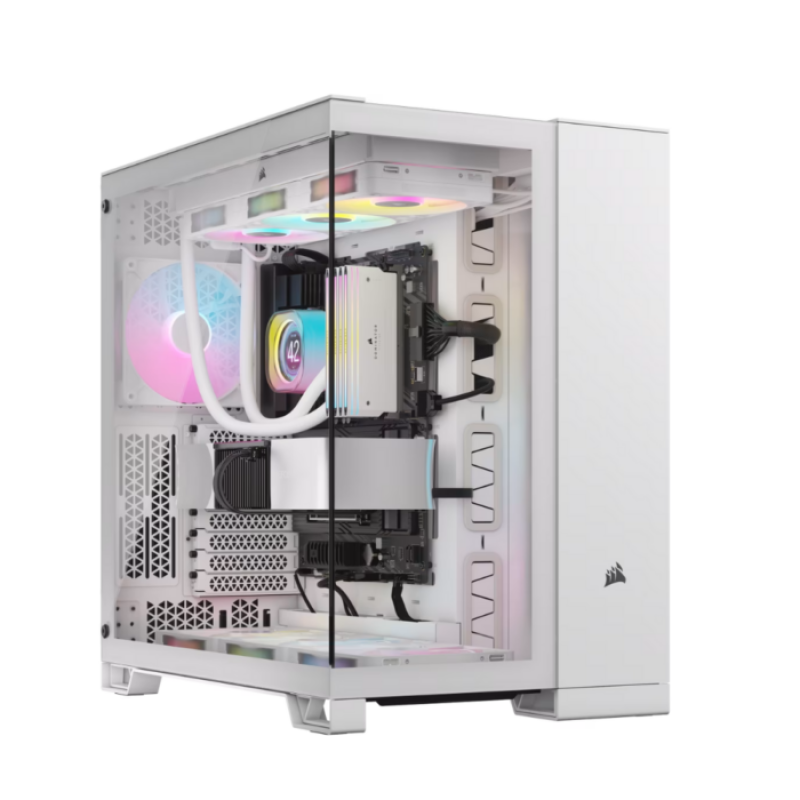 CORSAIR 6500X TEMPERED GLASS MT CASE RGB WHITE ICUE LINK