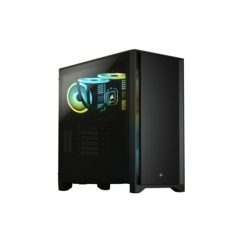 CORSAIR ICUE 4000D TOWER TEMPERED GLASS RGB CASE BLACK