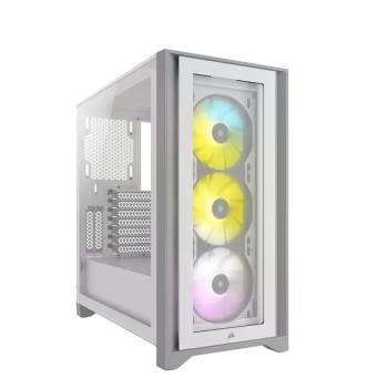 CORSAIR ICUE 4000X RGB TEMPERED GLASS MID-TOWER CASE WHITE