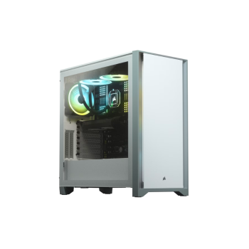 CORSAIR ICUE 4000D RGB TOWER TEMPERED GLASS CASE WHITE