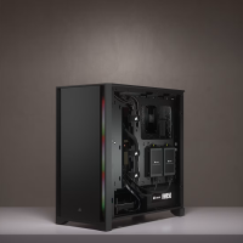 CORSAIR ICUE 4000D TOWER TEMPERED GLASS RGB CASE BLACK
