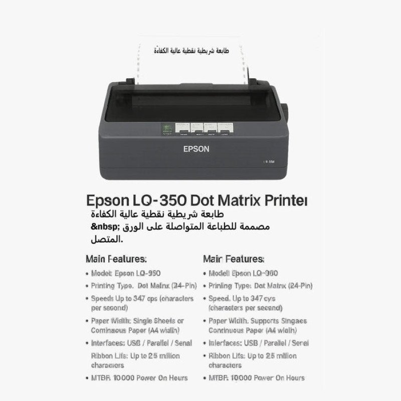 Epson LQ350 Dot Matrix Printer, Ribbon