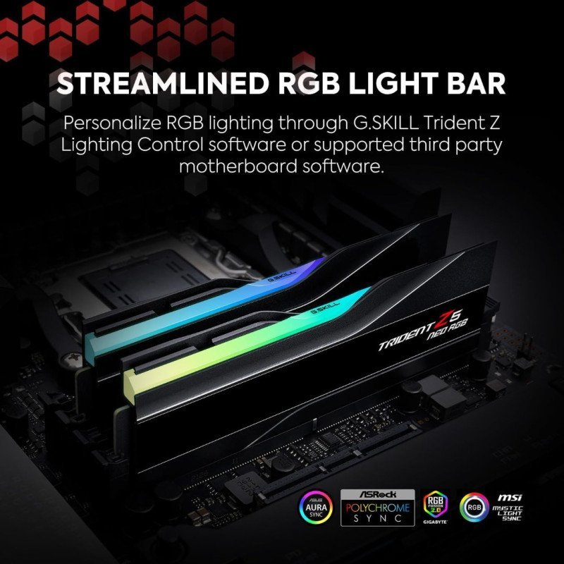 RAM DDR5 KIT 2x16GB 5600 GSKILL TRIDENT Z5 RGB NEO EXPO BLACK CL30 RAM DDR5 KIT 2x16GB 5600 GSKILL TRIDENT Z5 RGB NEO EXPO BLACK CL30