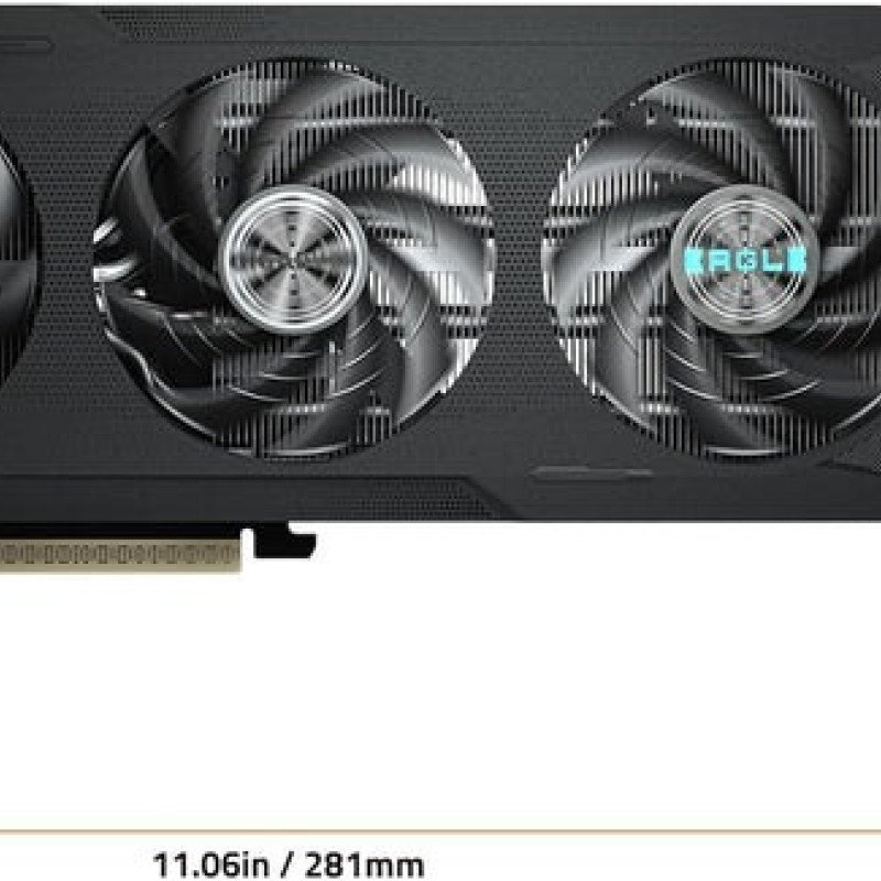 GIGABYTE GeForce RTX 5060 EAGLE MAX OC 8GD – 8 GB GDDR7, 128-bit, PCIe 5.0, 2550 MHz Boost, WINDFORCE Cooling, DisplayPort 2.1b×3 & HDMI 2.1b
