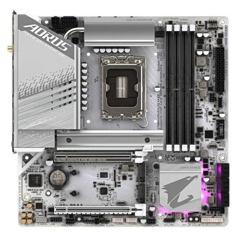 Gigabyte Z790M Aorus Elite AX Ice DDR5 Motherboard (White) Gigabyte Z790M Aorus Elite AX Ice DDR5 Motherboard (White)