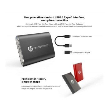 HP SSD P500 Series 250GB Portable SSD External Storage
