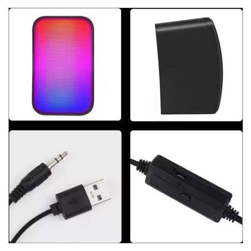 Kisonli X17 [3.5mm + USB] 2.0 RGB Speakers
