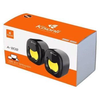 Kisonli A202 Speaker (Black & Yellow)