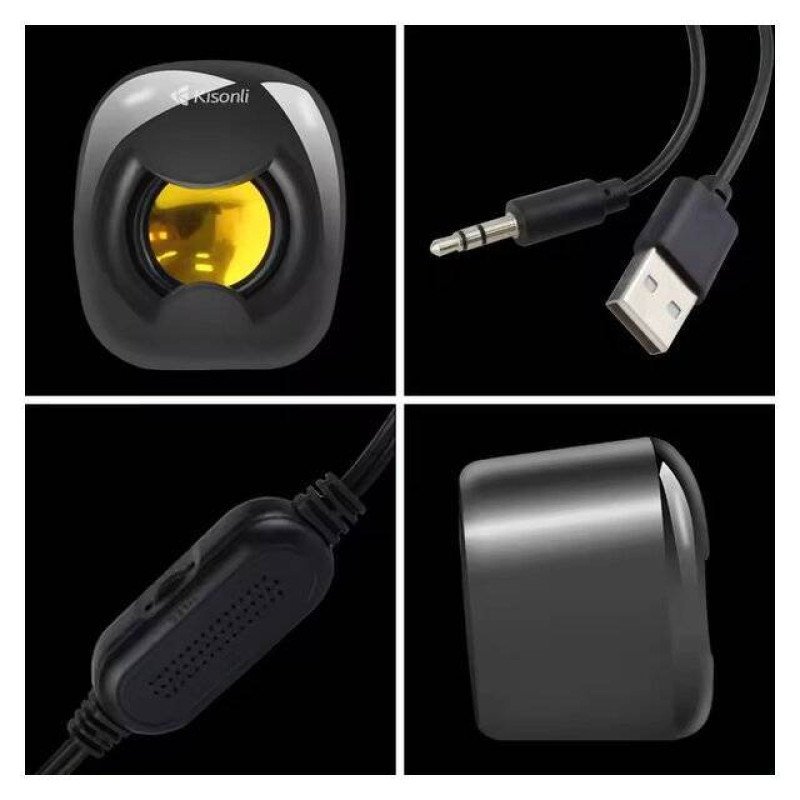 Kisonli A202 Speaker (Black & Yellow)