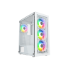 CASE MNTOB MN-2088W MODEL X 4FAN RGB WHITE