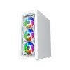 CASE MNTOB MN-2088W MODEL X 4FAN RGB WHITE