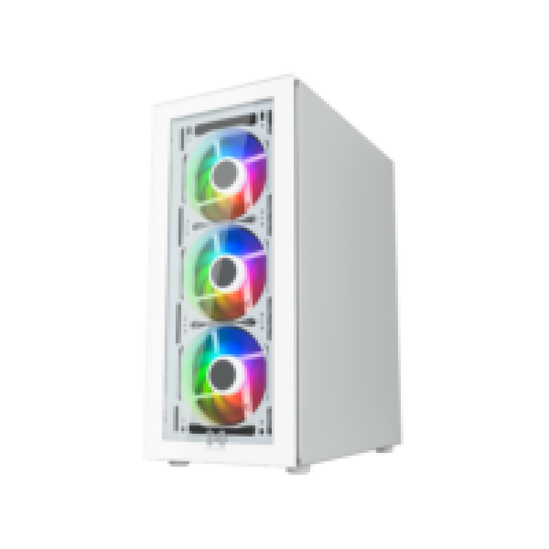 CASE MNTOB MN-2088W MODEL X 4FAN RGB WHITE