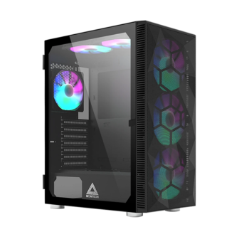 CASE MONTECH X3 BLACK WITH 6 FANS