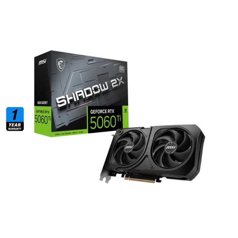 MSI RTX 5060 Ti SHADOW 2X OC PLUS - 8GB MSI RTX 5060 Ti SHADOW 2X OC PLUS - 8GB