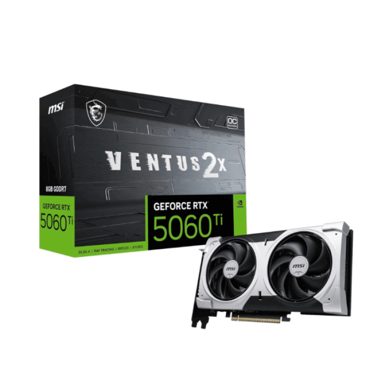 MSI GeForce RTX™ 5060TI VENTUS 2X PLUS 8GB OC Edition
