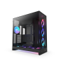 NZXT H9 FLOW RGB+ DUAL-CHAMBER MID TOWER Airflow With CONTROL HUB Black CASE