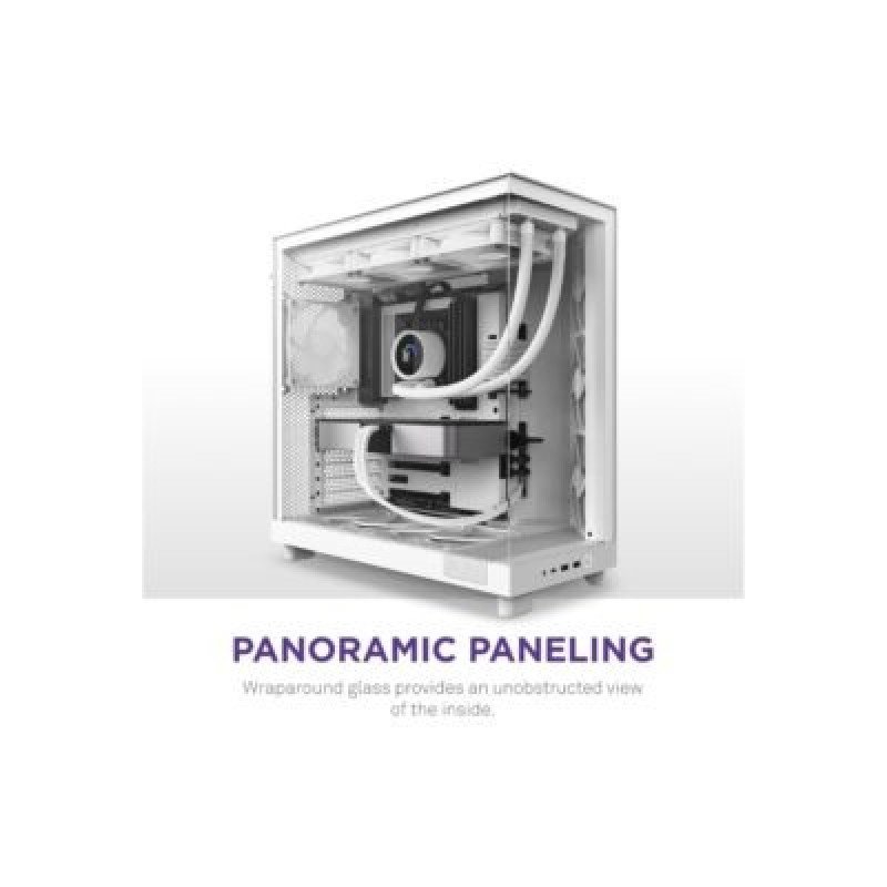 NZXT H6 FLOW COMPACT DUAL-CHAMBER ATX WHITE CASE NZXT H6 FLOW COMPACT DUAL-CHAMBER ATX WHITE CASE