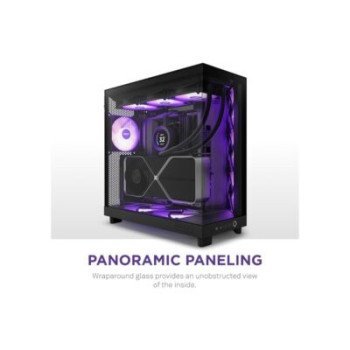 NZXT H6 FLOW RGB COMPACT DUAL-CHAMBER ATX BLACK CASE