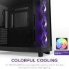 NZXT H6 FLOW RGB COMPACT DUAL-CHAMBER ATX BLACK CASE