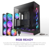NZXT H9 FLOW RGB+ DUAL-CHAMBER MID TOWER Airflow With CONTROL HUB Black CASE