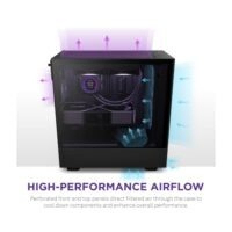 NZXT H5 FLOW EDITION ATX MID TOWER CASE – BLACK