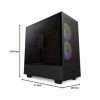 NZXT H5 FLOW RGB EDITION ATX MID TOWER CASE-BLACK