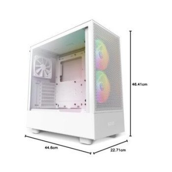 NZXT H5 FLOW RGB EDITION ATX MID TOWER CASE-WHITE