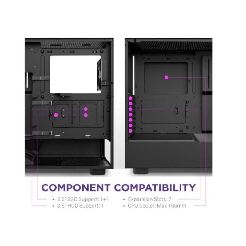 NZXT H5 FLOW RGB EDITION ATX MID TOWER CASE-BLACK