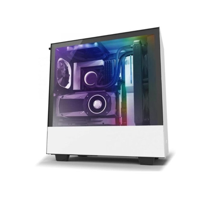 NZXT H510i MATTE GAMING MID-TOWER BLACK WHITE CASE NZXT H510i MATTE GAMING MID-TOWER BLACK WHITE CASE