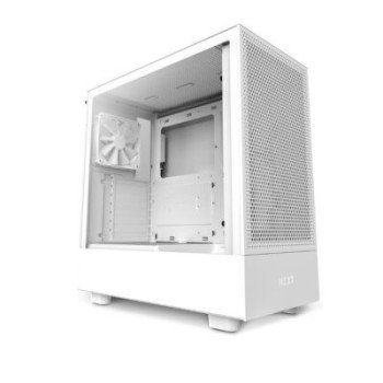 NZXT H5 FLOW EDITION ATX MID TOWER CASE – WHITE