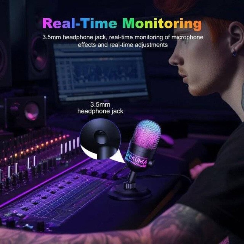 Onikuma M930 USB Condenser Microphone (Black)