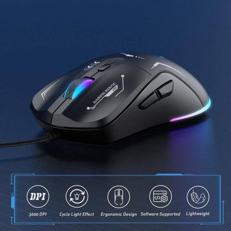 Onikuma CW917 RGB Mouse (Black)