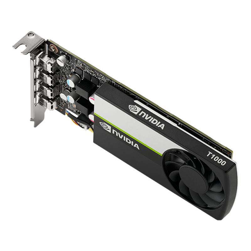PNY NVIDIA T1000 8GB GDDR6, 896 CUDA Cores, PCIe 3.0, 50W, Low-Profile Single-Slot, 4x Mini DisplayPort