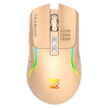 R8 1761 Wireless + Bluetooth Mouse (Pink)