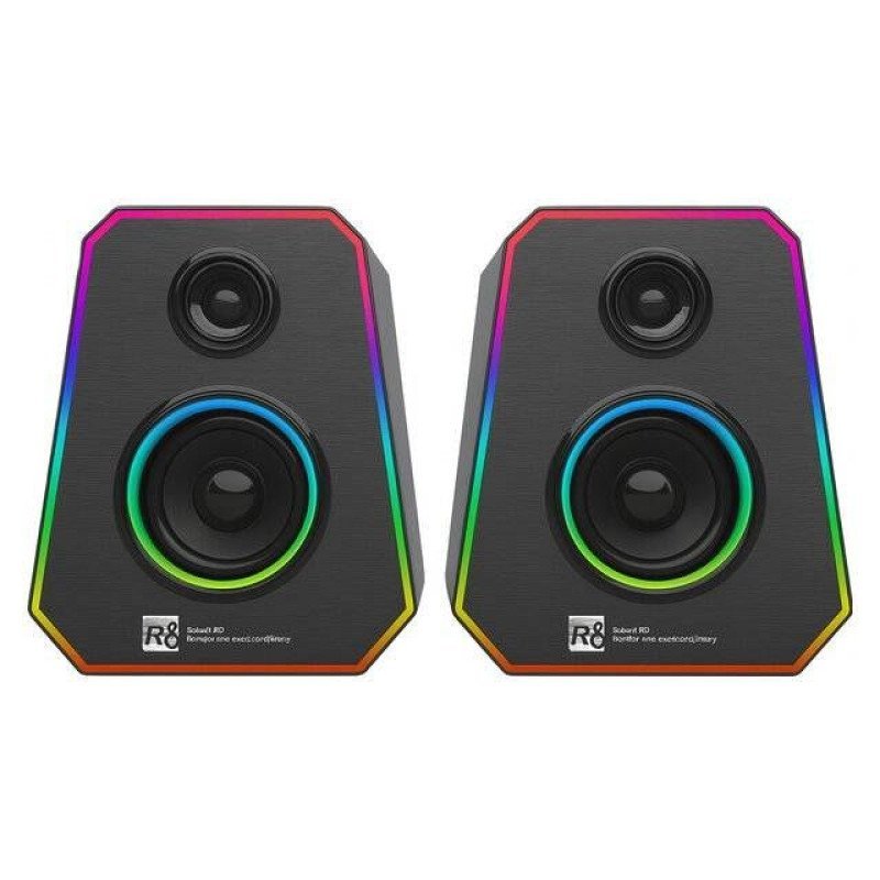 R8 SP‑15 Wired LED Speaker (Black)