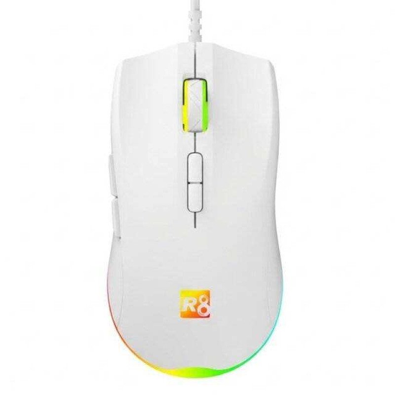 R8 G201 Wired RGB Mouse (White)