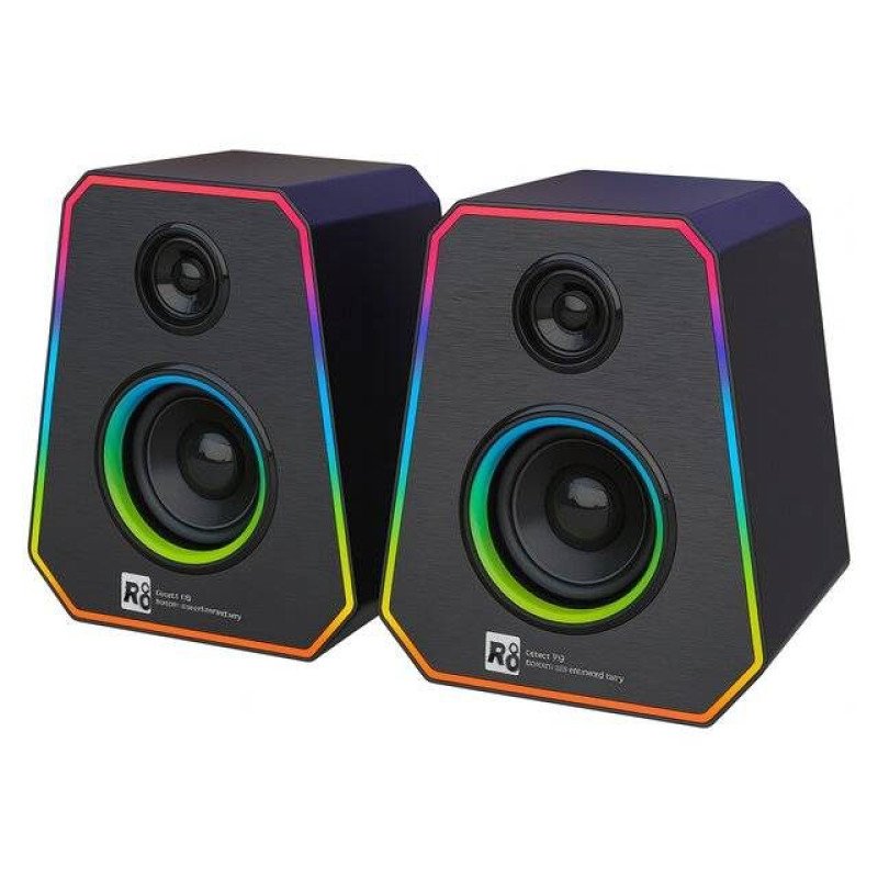 R8 SP‑15 Wired LED Speaker (Black)