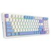 Redragon K664 Gloria RGB Wireless [2.4/BT/USB] Keyboard (White Blue Purple)