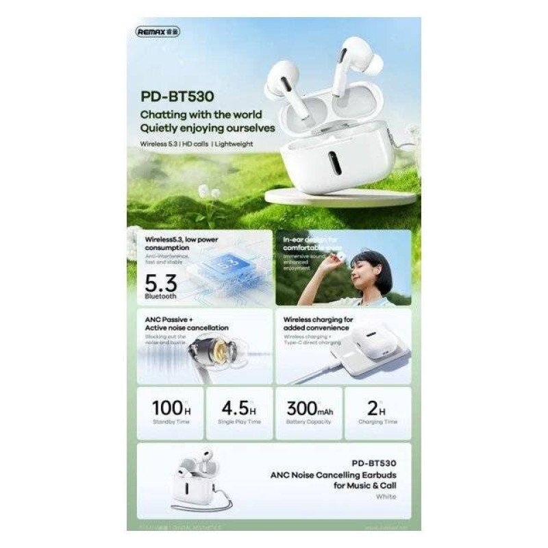 Remax PD-BT530 Earphone (White)