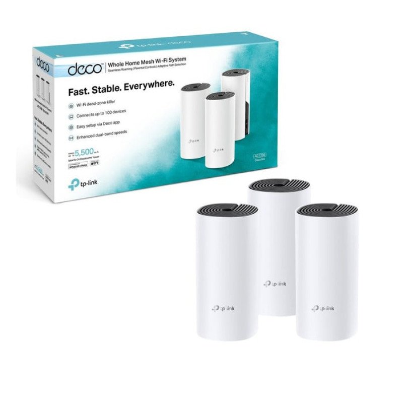 TP-Link Deco M4 AC1200 Whole Home Mesh Wi-Fi System 3-Pack