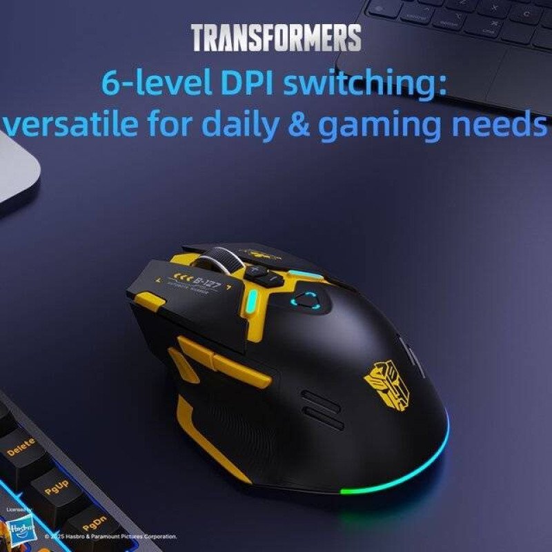 Transformers TF-GM01 BT + 2.4G Wired Mouse (Black)