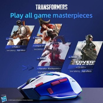 Transformers TF-GM01 BT + 2.4G Wired Mouse (White)