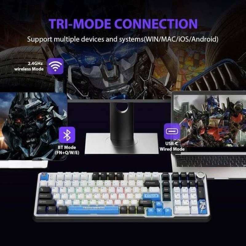 Transformers TF-GK01 [EN] Mirage Mechanical Keyboard (White)