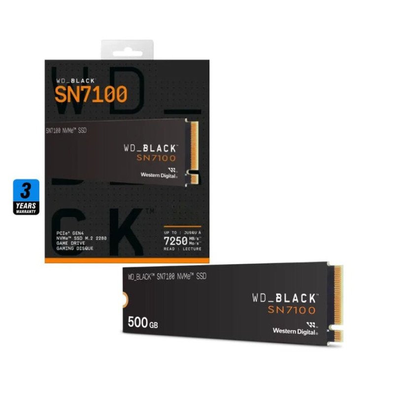 WD BLACK SN7100 500GB , 6800MB/s M.2 NVME , PCIe 4.0